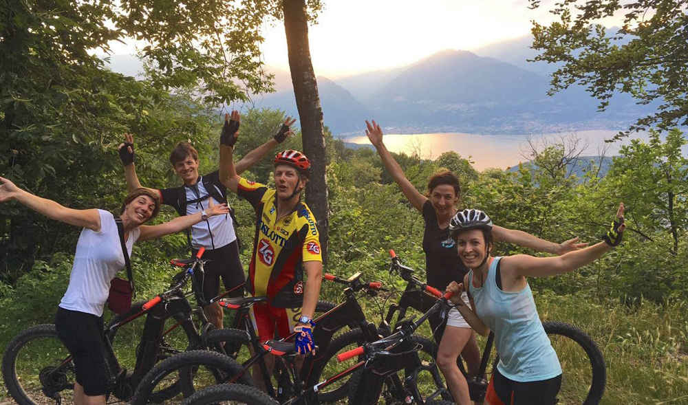 Fahrradfahren am Comer See