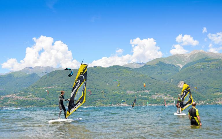 Surfen am Comer See