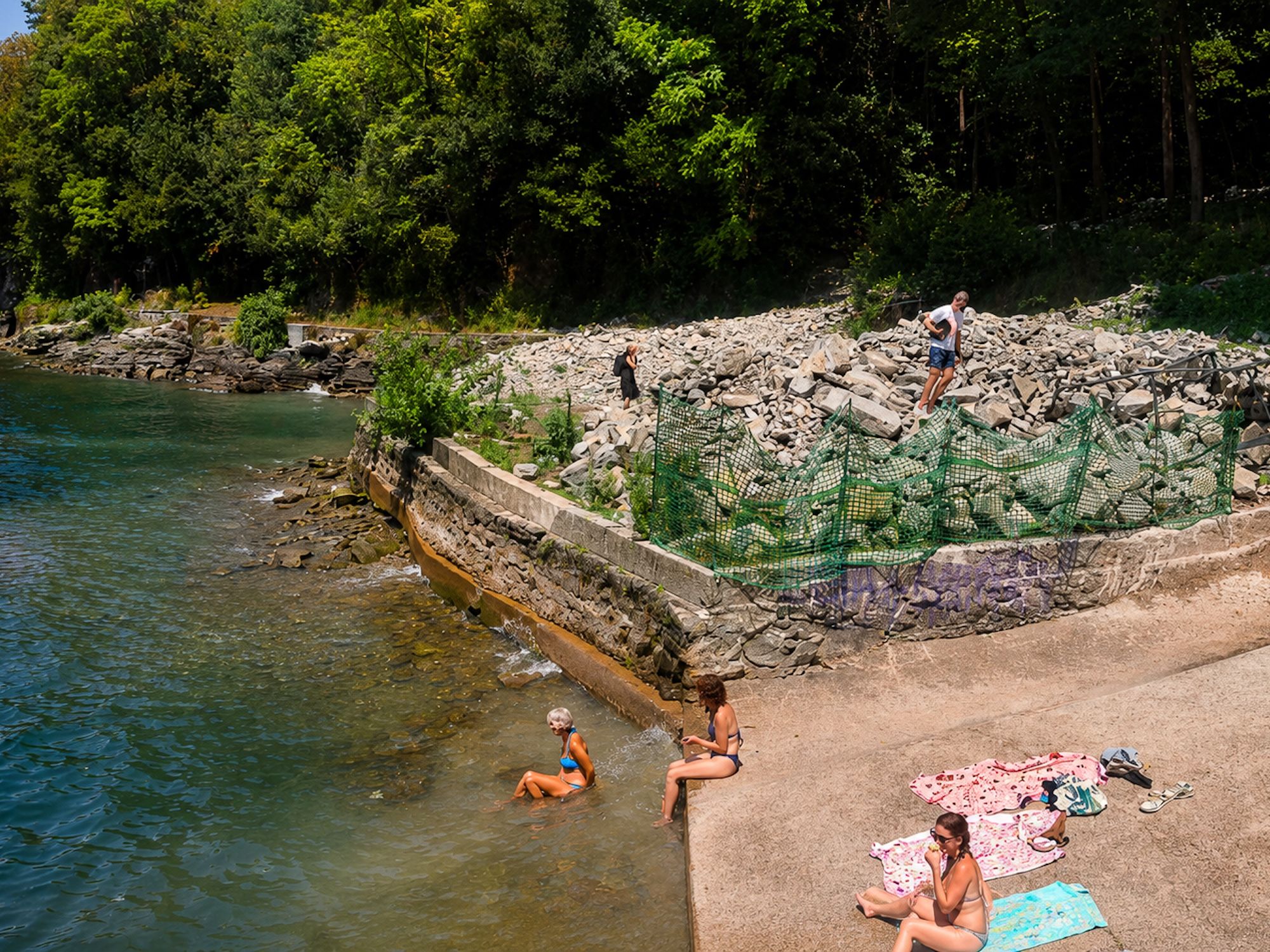 Schwimmen am Comer See
