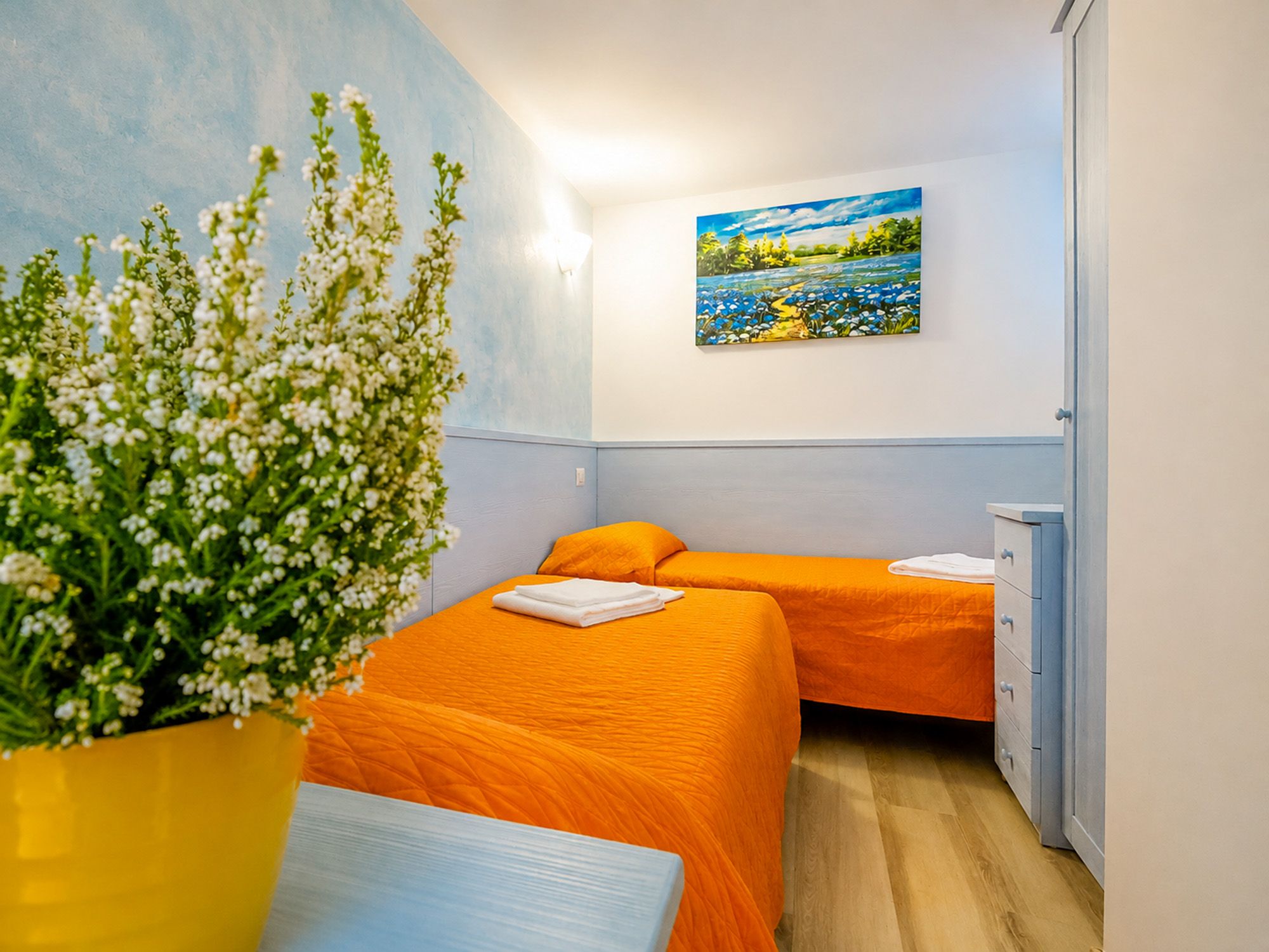 Schlafzimmer in Ferienwohnung am Comer See