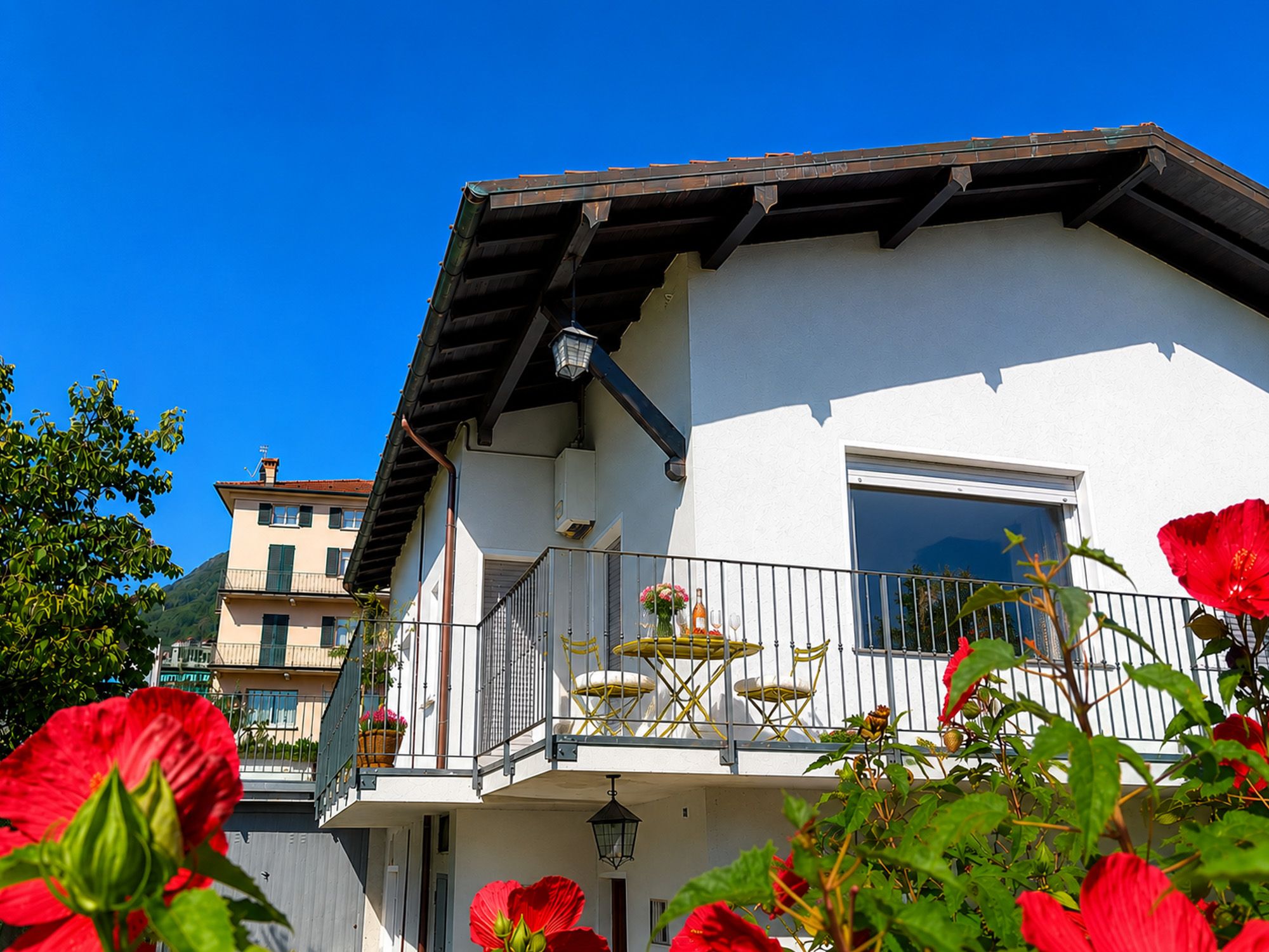 Balkon zu Ferienwohnung am Comer See